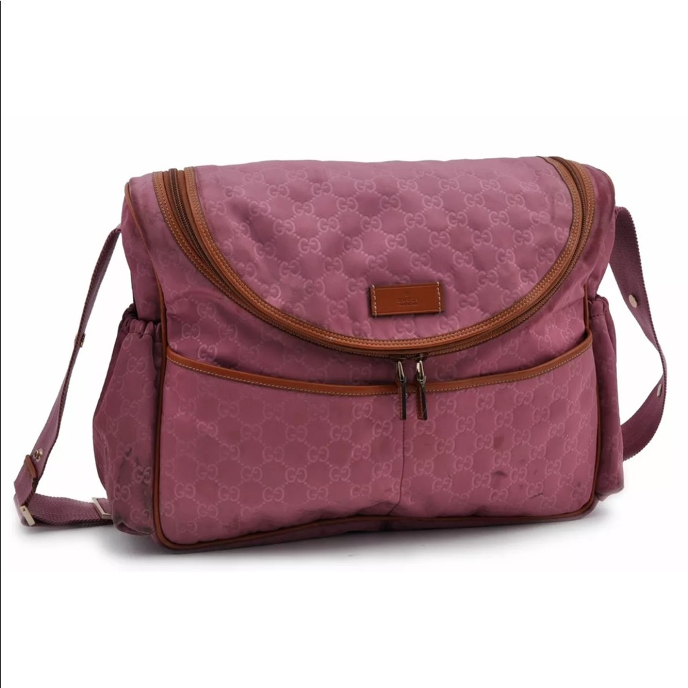 Authentic Gucci pink diaper/ baby bag